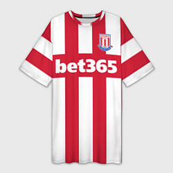 Футболка женская длинная Stoke City FC: Bet365, цвет: 3D-принт