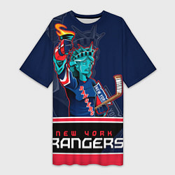 Женская длинная футболка New York Rangers