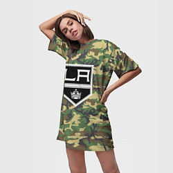 Футболка женская длинная Kings Camouflage, цвет: 3D-принт — фото 2