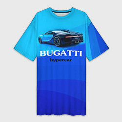 Женская длинная футболка Bugatti hypercar