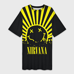 Женская длинная футболка Nirvana