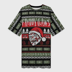 Женская длинная футболка Freddy Christmas