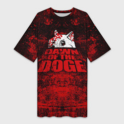Футболка женская длинная Dawn of the Doge, цвет: 3D-принт