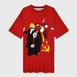 Женская длинная футболка Communist Party