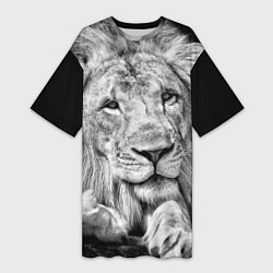 Женская длинная футболка Милый лев