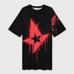 Футболка женская длинная Astralis: Black collection, цвет: 3D-принт