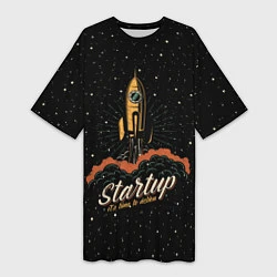 Женская длинная футболка Startup Space