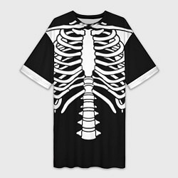 Женская длинная футболка Skeleton clique