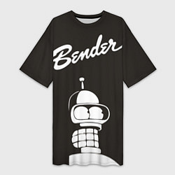 Женская длинная футболка Bender Retro