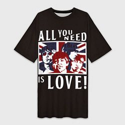 Женская длинная футболка All You Need Is Love