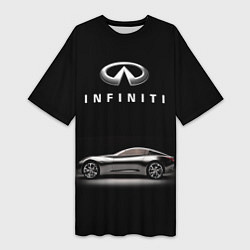 Футболка женская длинная Infiniti, цвет: 3D-принт