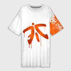 Женская длинная футболка Fnatic: White collection