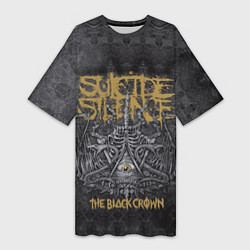 Женская длинная футболка Suicide Silence: The Black Crown