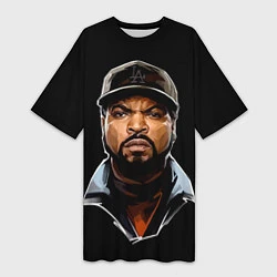 Футболка женская длинная Ice Cube, цвет: 3D-принт