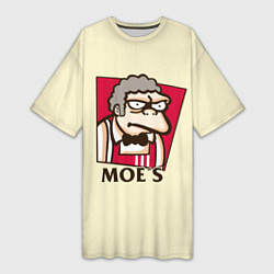 Футболка женская длинная Moe's KFC, цвет: 3D-принт