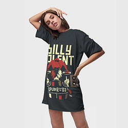 Футболка женская длинная Billy Talent: Louder than the DJ, цвет: 3D-принт — фото 2