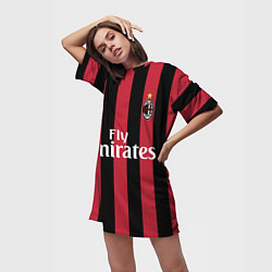 Футболка женская длинная Milan FC: Form 2018, цвет: 3D-принт — фото 2