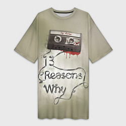 Женская длинная футболка Joy Asher: 13 reason why