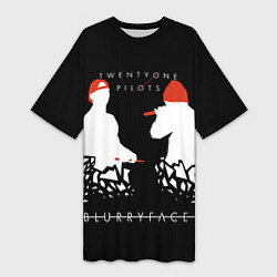 Футболка женская длинная TOP: BlurryFace, цвет: 3D-принт