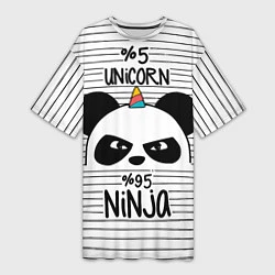 Женская длинная футболка 5% Unicorn – 95% Ninja