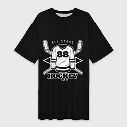 Женская длинная футболка Hockey Team