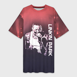 Женская длинная футболка Linkin Park Честер