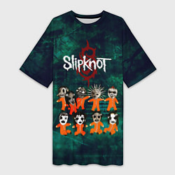 Футболка женская длинная Группа Slipknot, цвет: 3D-принт