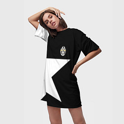 Футболка женская длинная FC Juventus: Star, цвет: 3D-принт — фото 2