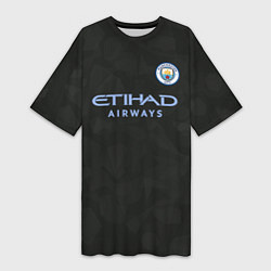 Женская длинная футболка Man City FC: Black 17/18