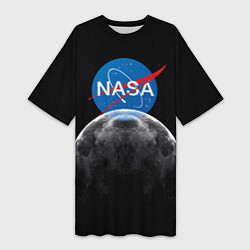 Женская длинная футболка NASA: Moon Rise