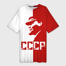 Женская длинная футболка Ленин СССР