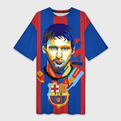 Женская длинная футболка Lionel Messi