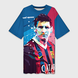 Женская длинная футболка Lionel Messi
