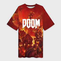 Женская длинная футболка DOOM: Hellfire