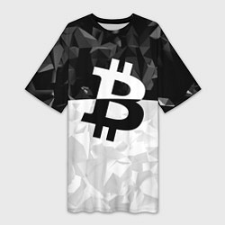 Женская длинная футболка Bitcoin: Poly Style