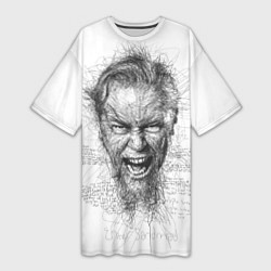 Футболка женская длинная James Alan Hatfield, цвет: 3D-принт