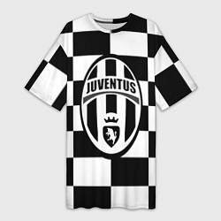 Женская длинная футболка FC Juventus: W&B Grid