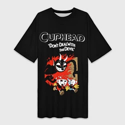 Женская длинная футболка Cuphead: Hell Devil