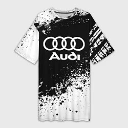 Женская длинная футболка Audi: Black Spray