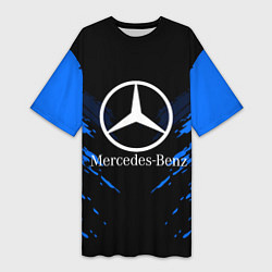 Женская длинная футболка Mercedes-Benz: Blue Anger