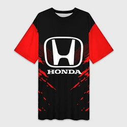 Женская длинная футболка Honda: Red Anger