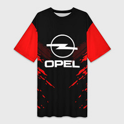 Футболка женская длинная Opel: Red Anger, цвет: 3D-принт