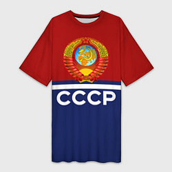 Футболка женская длинная СССР: Спортсмен, цвет: 3D-принт