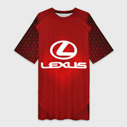 Футболка женская длинная Lexus: Red Light, цвет: 3D-принт