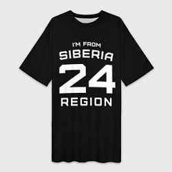Женская длинная футболка Im from Siberia: 24 Region