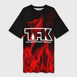 Женская длинная футболка Thousand Foot Krutch: Red Flame