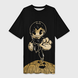 Женская длинная футболка Bendy and the ink machine