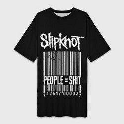 Футболка женская длинная Slipknot: People Shit, цвет: 3D-принт