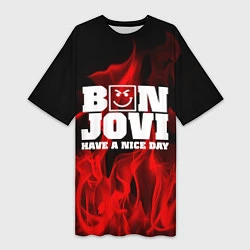Женская длинная футболка Bon Jovi: Have a nice day