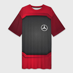 Женская длинная футболка Mercedes Benz: Metal Sport
